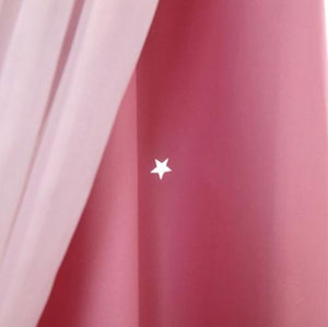 Princess Double Layer Blockout Curtain with Hollow out Stars