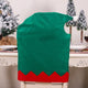 Christmas Chair Back Covers Elf Design Santa Hat