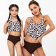 Tan Patterned Bikini Mommy And Me Swimsuit