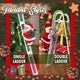 Santa Claus Climbing The Ladder