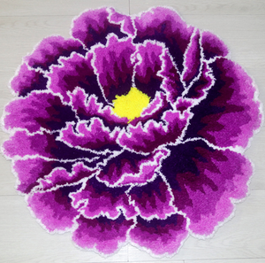 Peony Rose Flower Carpet Rug Mat