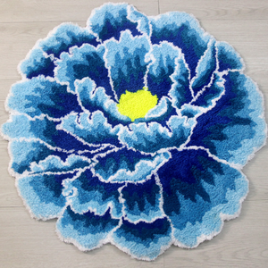 Peony Rose Flower Carpet Rug Mat