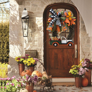 Farmhouse Pumpkin Truck Wreath-Autumn Nature Decoration(Ready For Shipment!)