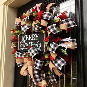 Christmas pre-sale Christmas Buffalo Check Wreath