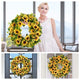 Sunflower Fireplace Door Artificial Wreath Decor