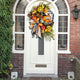 Farmhouse Buffalo Lattice Pumpkin and Sunflower Wreath
