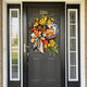 Farmhouse Buffalo Lattice Pumpkin and Sunflower Wreath