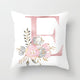 Pink Letter Decorative Pillow Cover