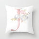 Pink Letter Decorative Pillow Cover